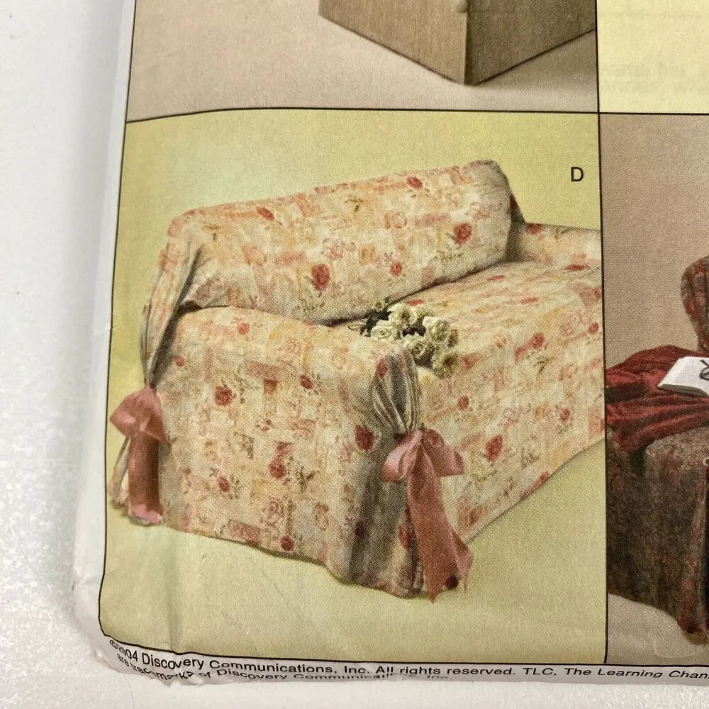 McCalls M4479 Furniture Sofa Chair Slipcovers Trading Spaces TLC sewing pattern